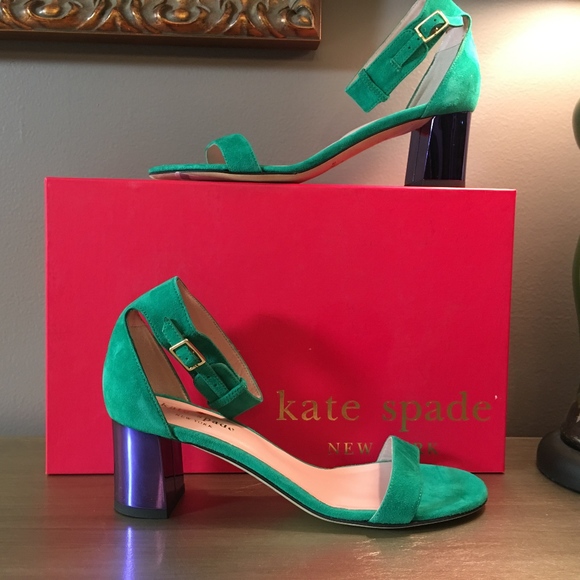 kate spade Shoes - Kate Spade Menorca Green Suede Purple Sandal NIB 5